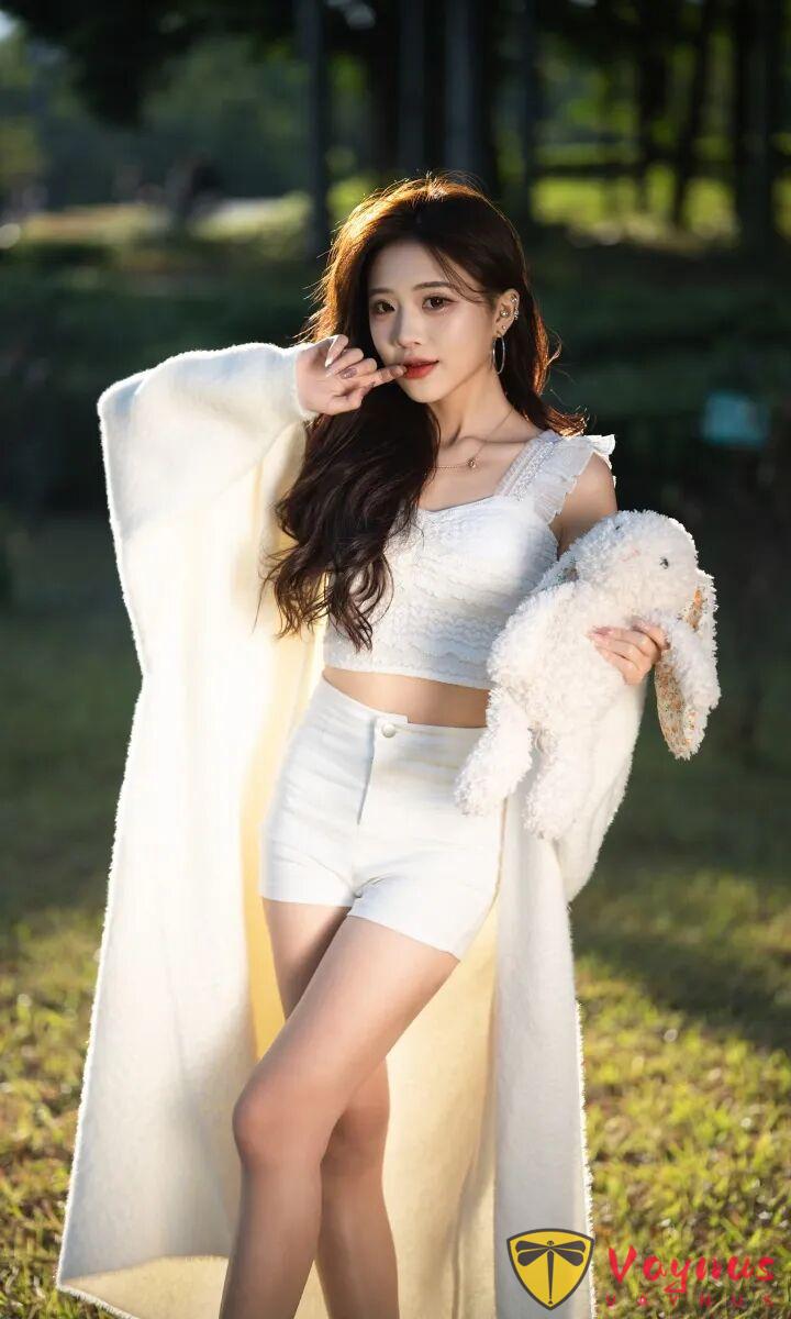 9个草地拍照姿势，白色毛衣+治愈逆光，在这个冬天被阳光狠狠宠爱