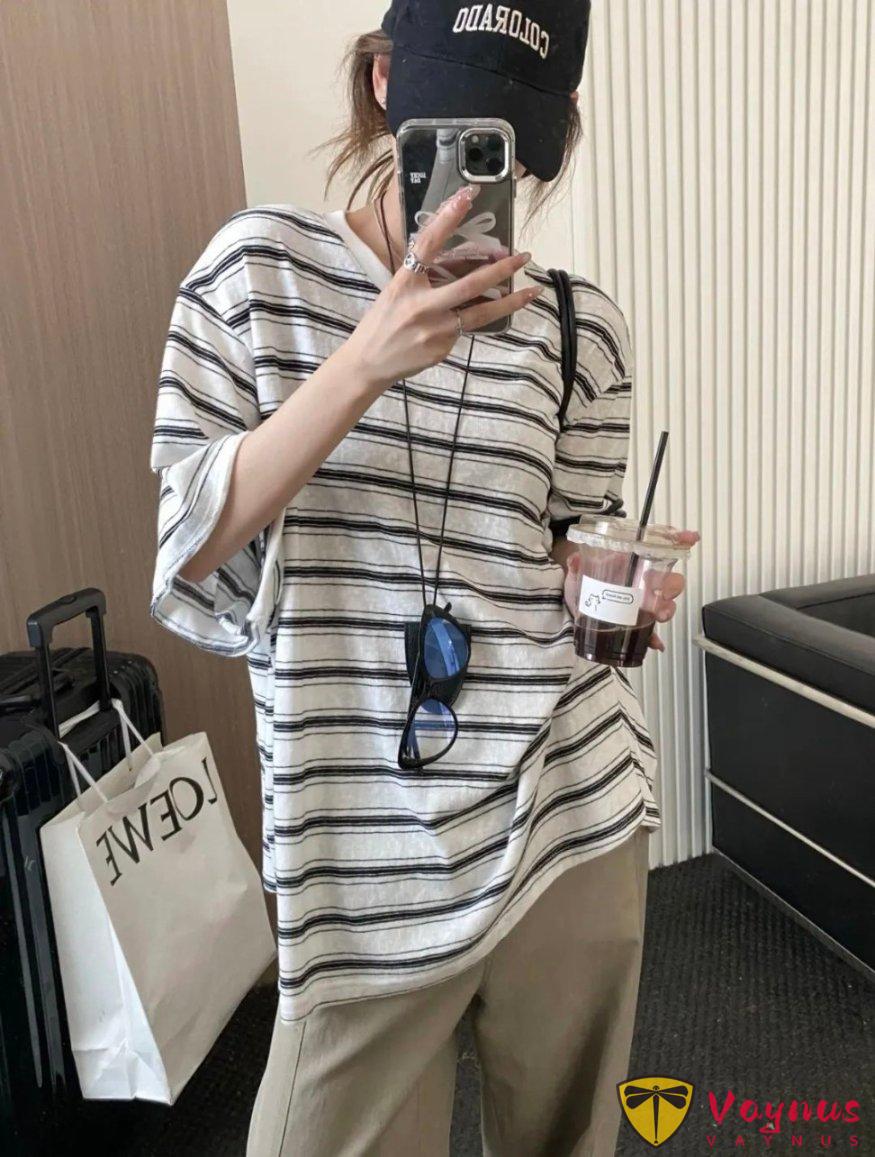 条纹T恤的穿搭灵感