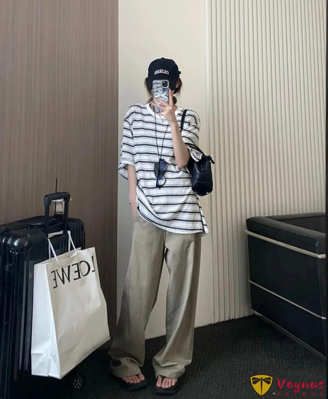 条纹T恤的穿搭灵感