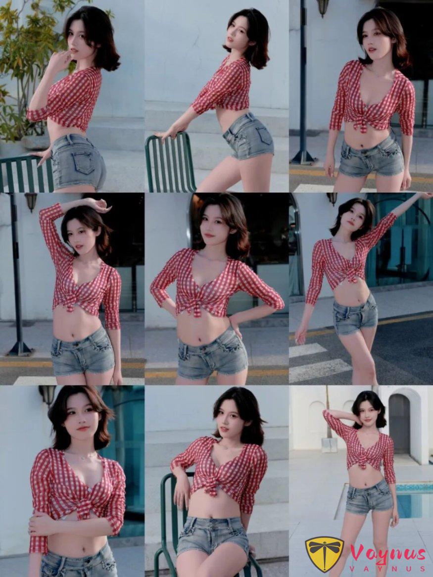 牛仔辣妹，高级性感写真！9个动作，自信大方秀身材，拍出大长腿