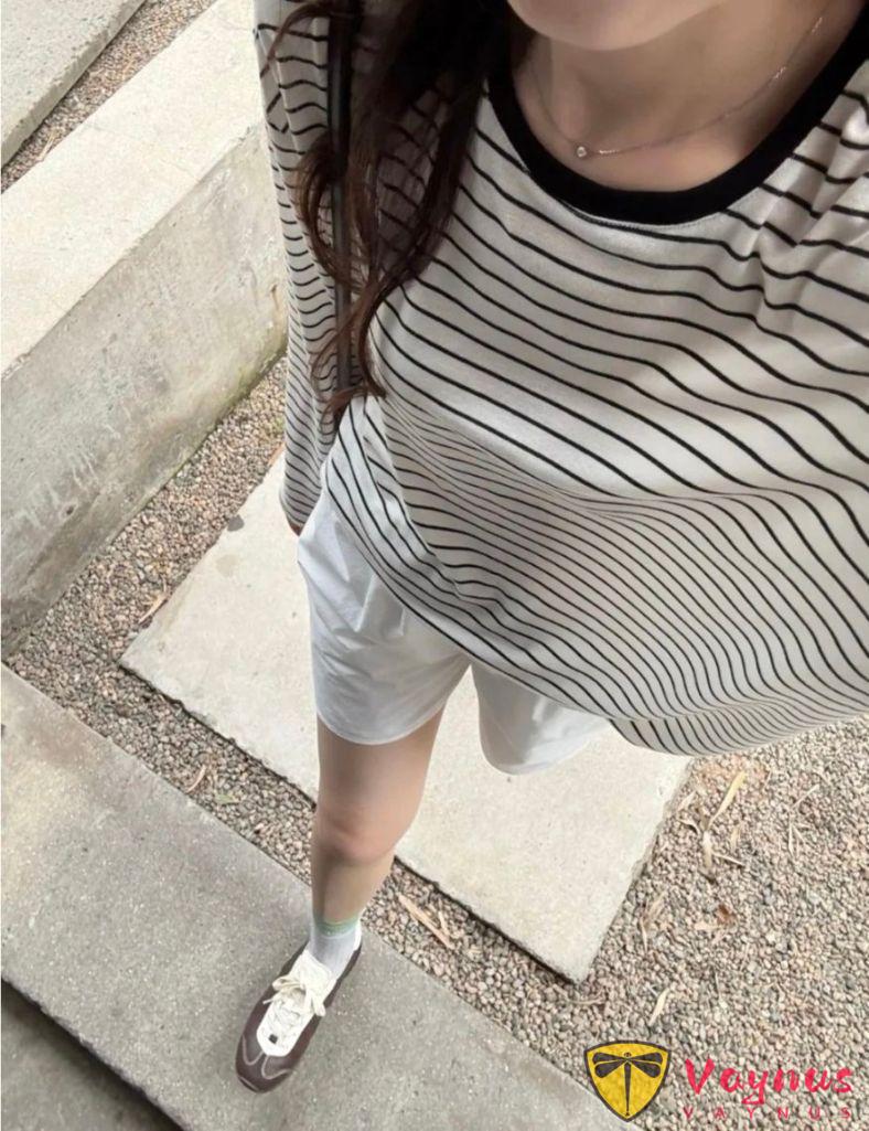 黑白條紋防曬T