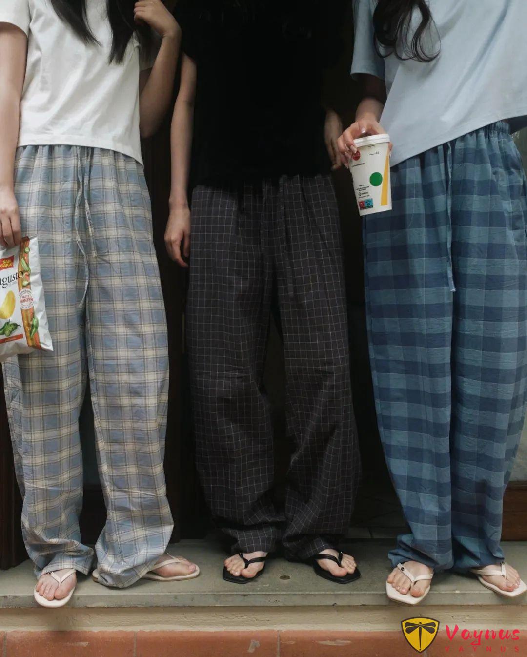 很好看的格子裤