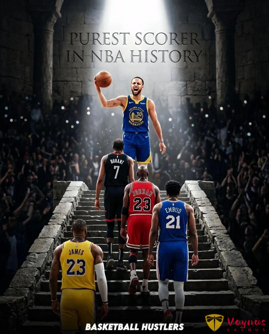 實至名歸！美媒評歷史最純粹得分手榜出爐！庫裡力壓群雄登頂榜首