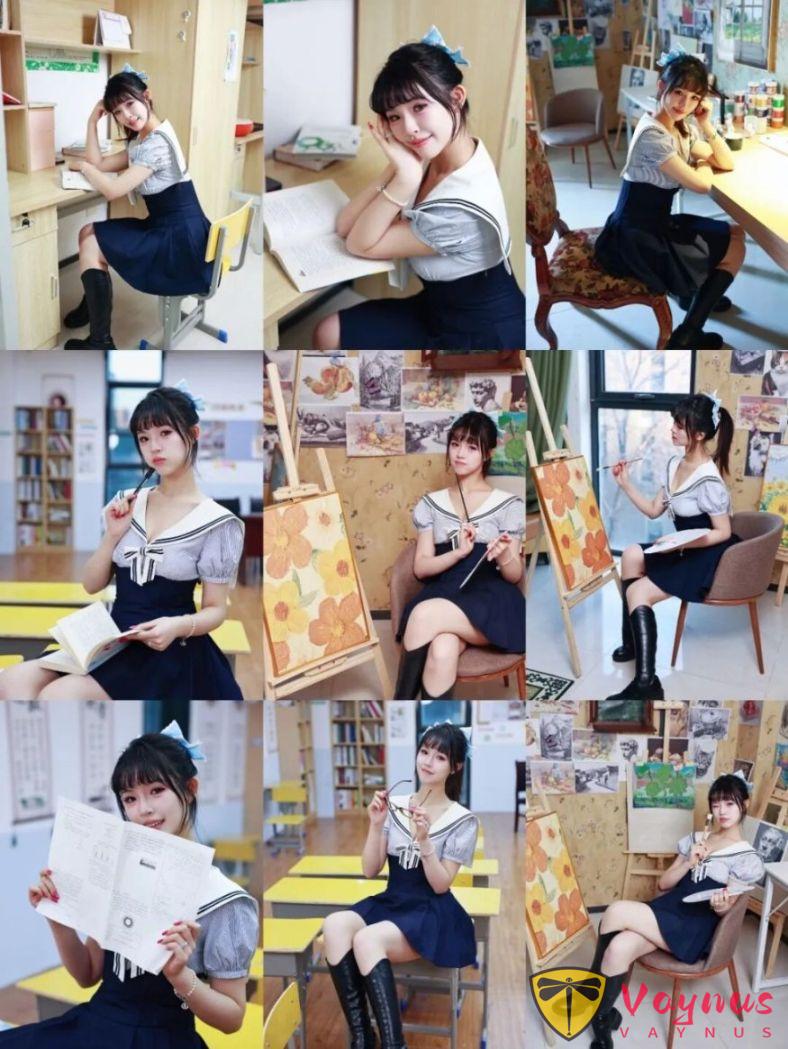 清純學院風,9個水手服拍照姿勢,顯瘦減齡、甜美可愛,太出片了