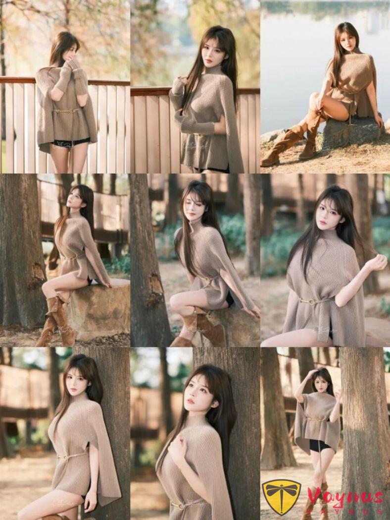 冬天穿毛衣，学几个户外拍照姿势，简约大气不落俗，慵懒随性显气质