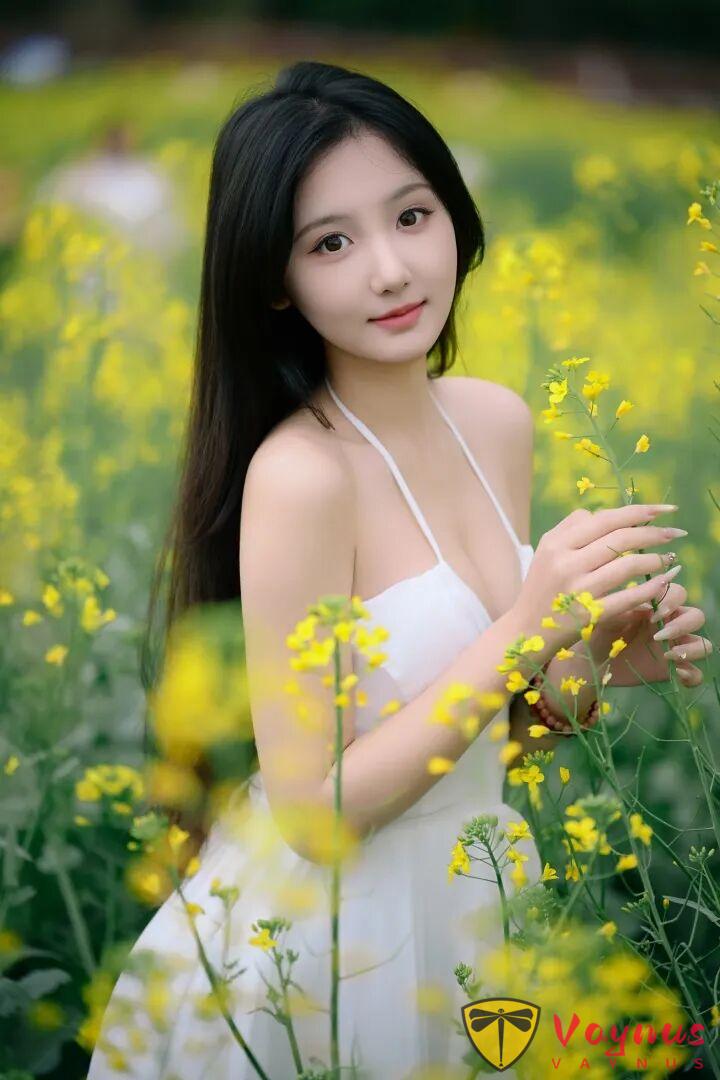 油菜花田怎麼拍?9個動作簡單易學,清新溫柔超治癒,盡顯曼妙身姿