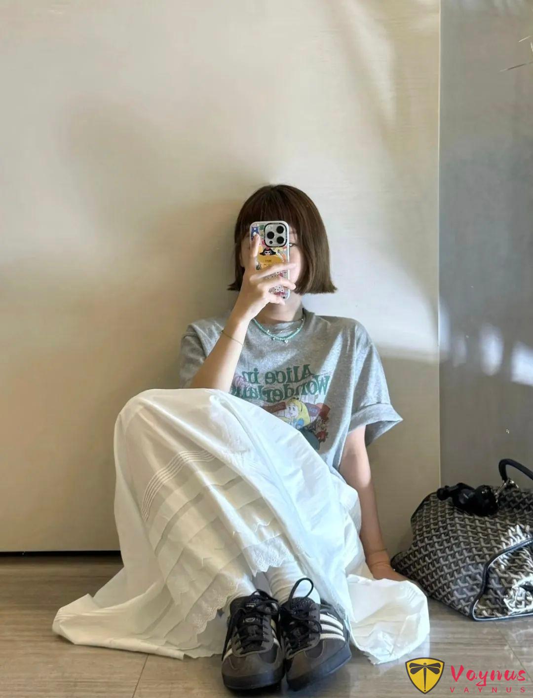 白色半裙穿搭灵感