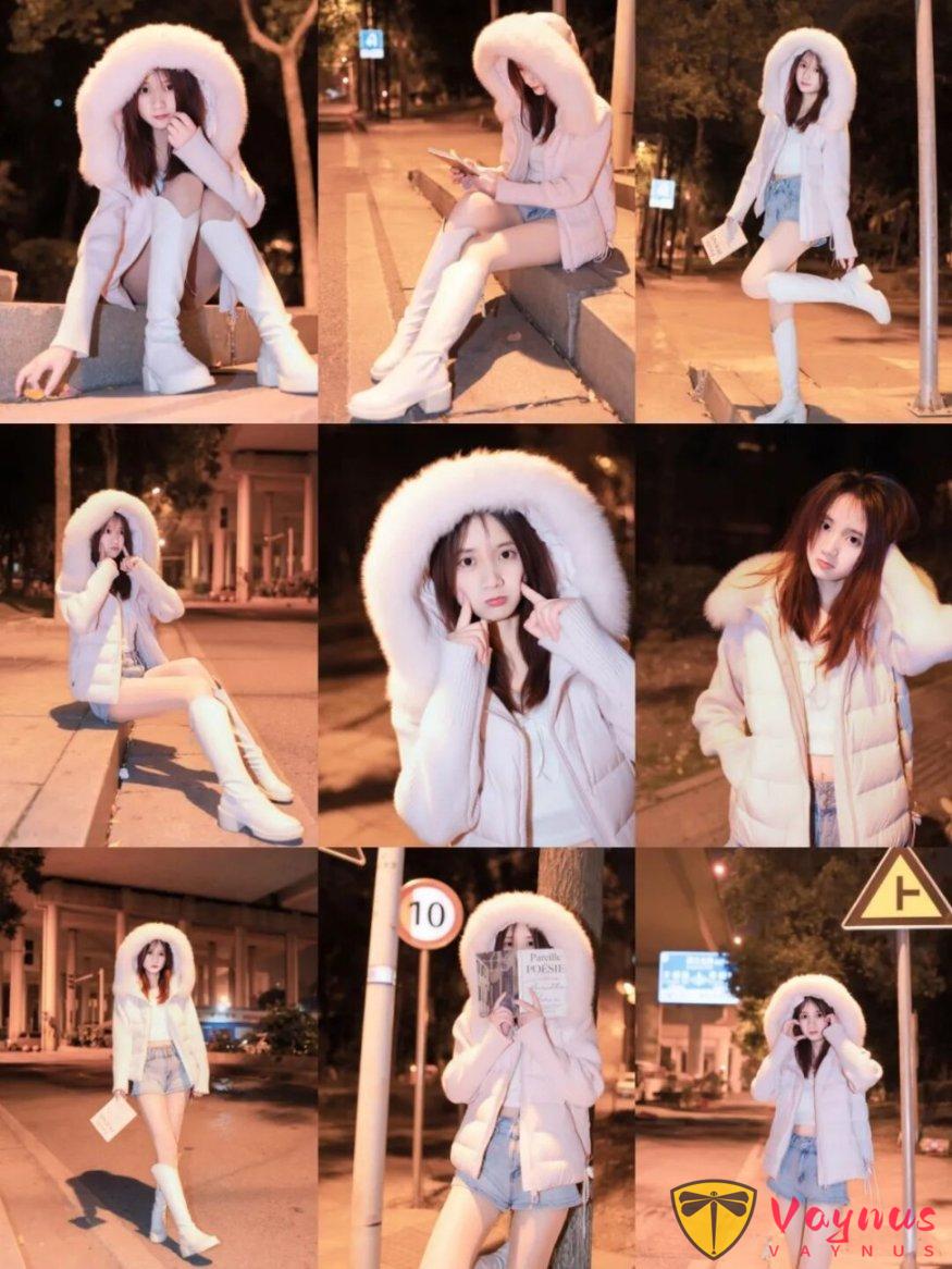 冬天穿羽绒服,9个拍照姿势,软糯可爱、显瘦保暖,谁能不爱呀
