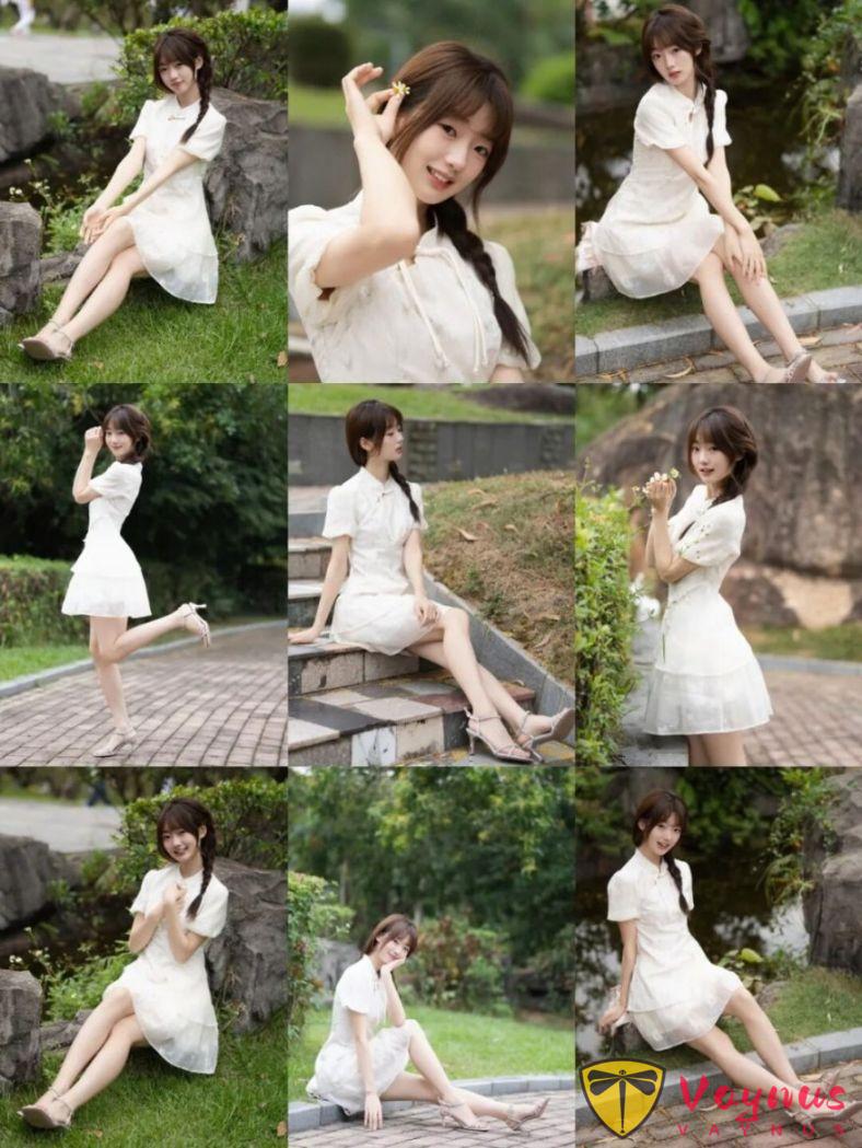 9个新中式甜妹拍照姿势,把国风穿出清纯白月光,秒变灵动少女