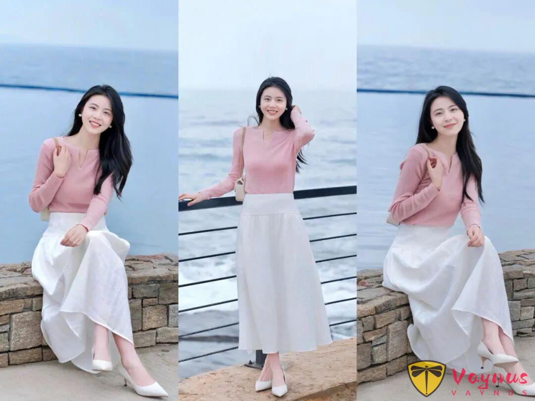 半身长裙拍照,7个姿势,温柔优雅显气质,好看上镜又出片