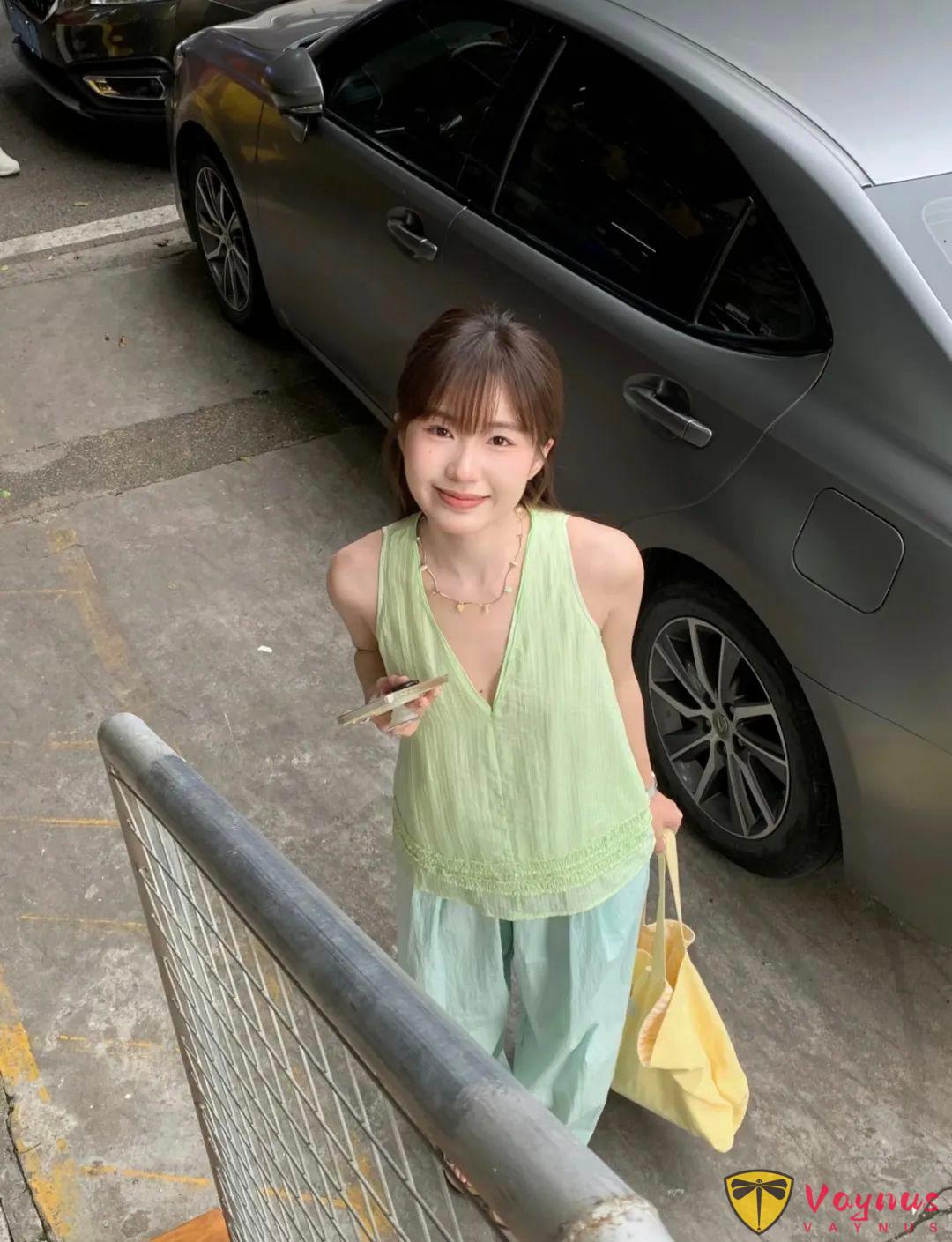 超级清爽的绿色系穿搭