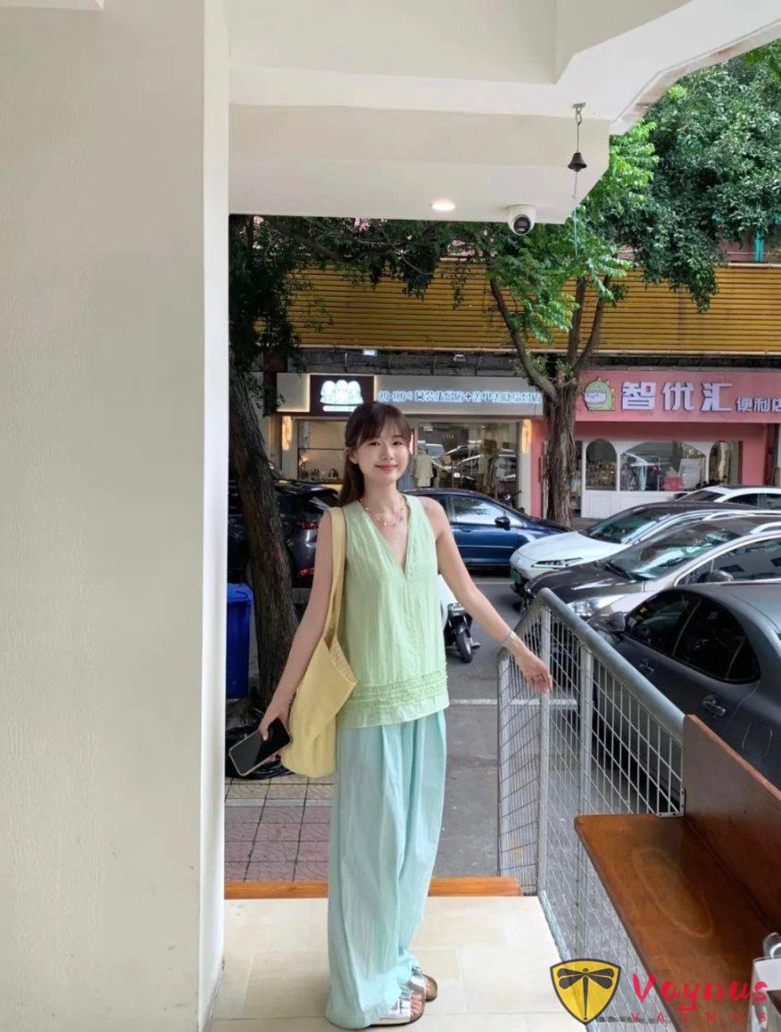超级清爽的绿色系穿搭