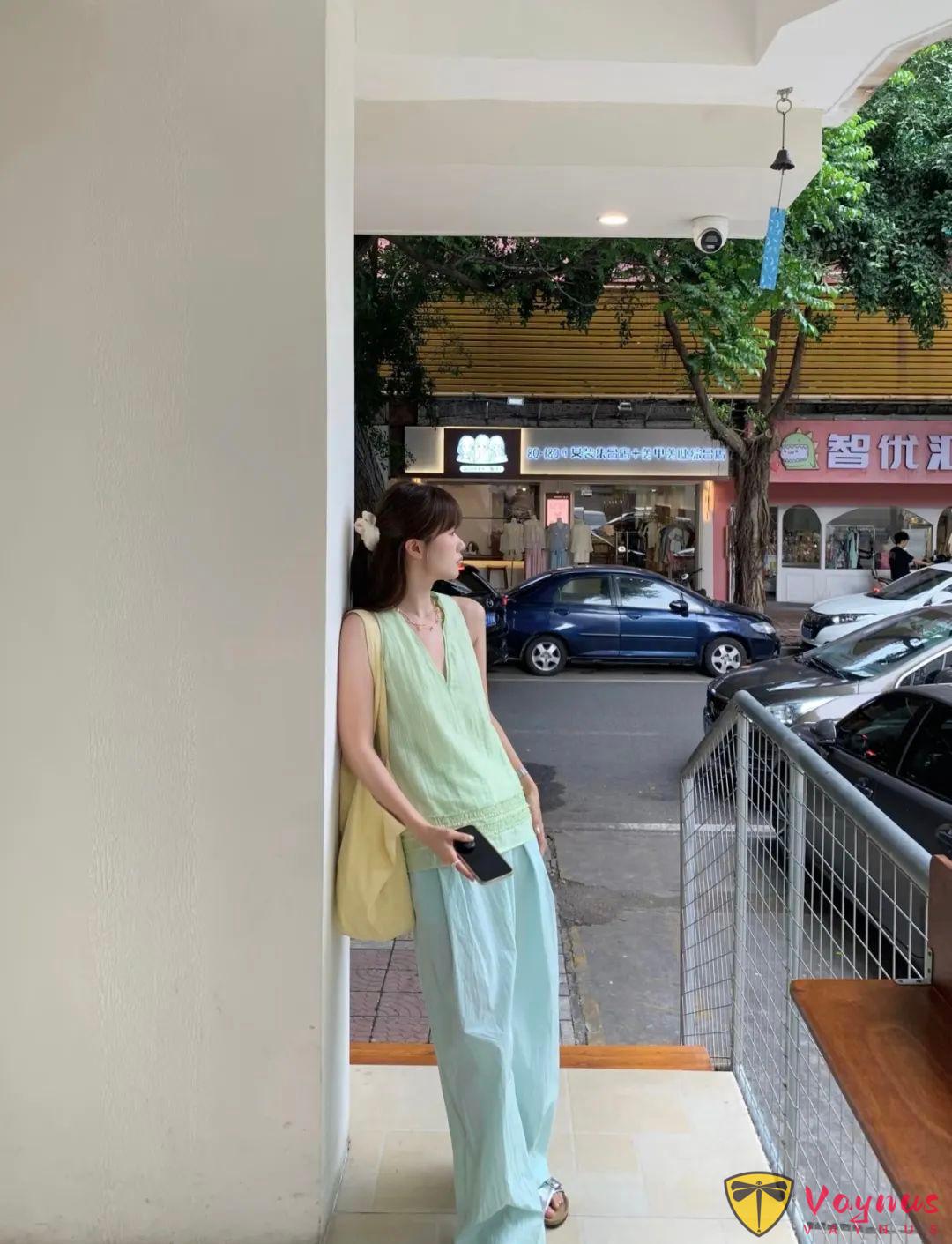 超级清爽的绿色系穿搭