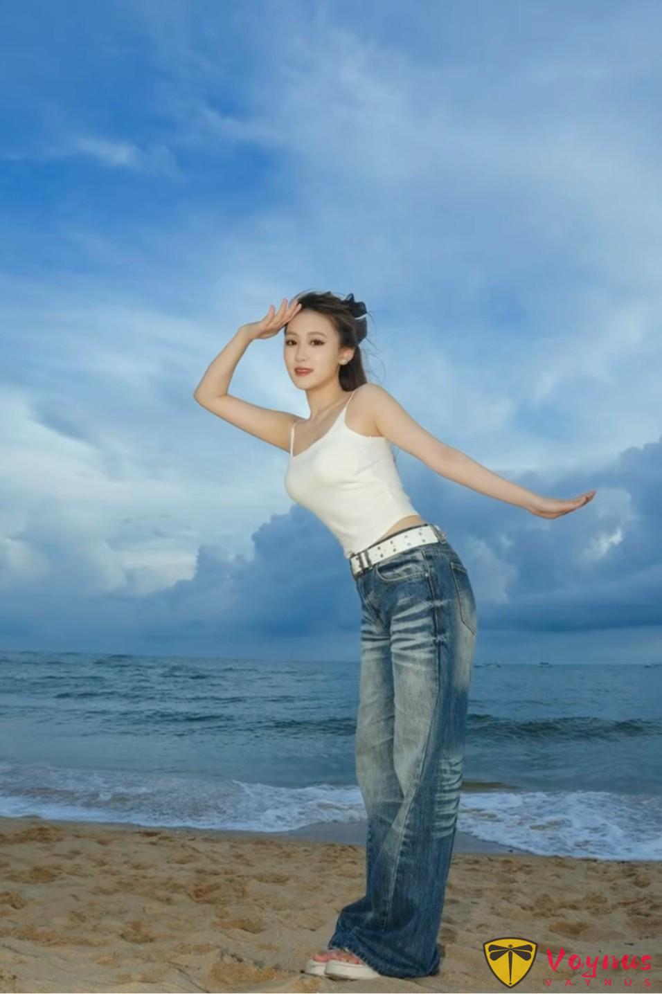 5个海边拍照姿势,去海边旅游就这么拍,有手就会,轻松出大片