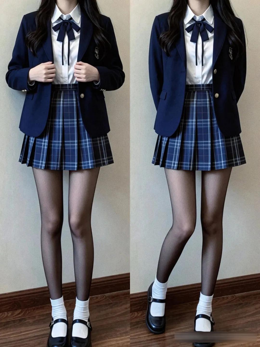 JK套装怎么混搭出轻熟感？在少女与御姐之间找平衡的搭配法