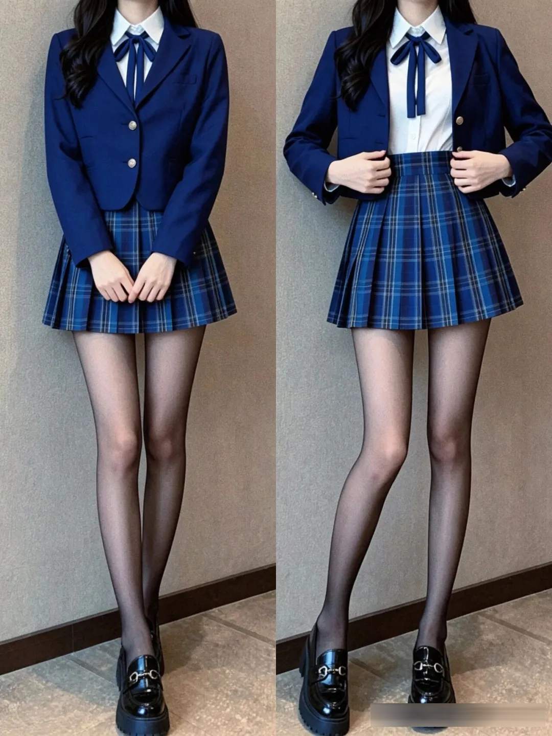 JK套装怎么混搭出轻熟感？在少女与御姐之间找平衡的搭配法