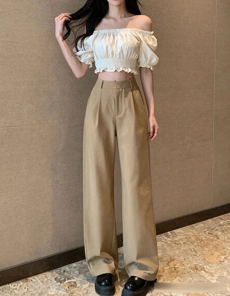 一字肩上衣怎么搭最好看？下装选择和配色的两个关键
